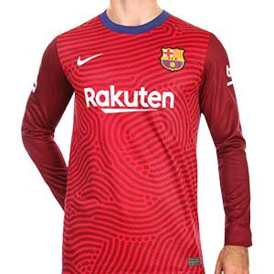 Camiseta Nike Barcelona portero 2020 2021 - Camiseta de manga larga de portero Nike del FC Barcelona 2020 2021 - roja - frontal