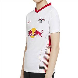 Camiseta Nike Red Bull Leipzig niño 2020 2021 Stadium - Camiseta primera equipación infantil Nike Red Bull Leipzig 2020 2021 - blanca - frontal