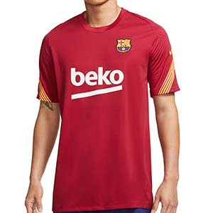Camiseta Nike Barcelona entreno 2020 2021 Strike - Camiseta de entrenamiento Nike del FC Barcelona 2020 2021 - roja - miniatura