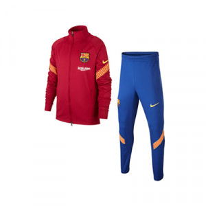 Chándal niño Nike Barcelona Strike 2020 2021 - Chándal infantil Nike del FC Barcelona 2020 2021 - granate y azul - frontal