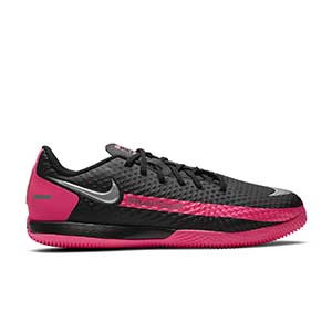 Nike Jr Phantom GT Academy IC - Zapatillas de fútbol sala infantiles Nike suela lisa IN - negras y rosas