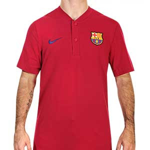 Polo Nike Barcelona Modern GSP - Polo oficial Nike del FC Barcelona 2020 2021 - rojo - frontal