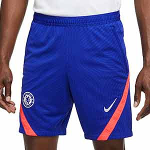 Short Nike Chelsea entreno UCL 2020 2021 Strike - Pantalón corto de entrenamiento Nike Chelsea FC de la Champions League 2020 2021 - azul - frontal