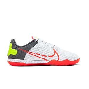 Nike React Gato - Zapatillas de fútbol sala Nike con suela lisa IC - blancas - derecho