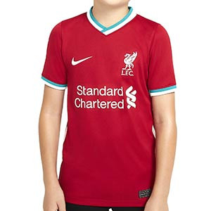Camiseta Nike Liverpool niño Stadium 2020 2021 - Camiseta infantil primera equipación Nike Liverpool FC 2020 2021 - roja - frontal
