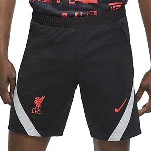 Short Nike Liverpool entreno UCL 2020 2021 Strike - Pantalón corto entrenamiento Nike Liverpool FC Champions League 2020 2021 - negro - frontal