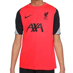 Camiseta Nike Liverpool niño entreno UCL 20 2021 Strike - Camiseta infantil de entrenamiento de la Champions League del Liverpool FC 2020 2021 - rosa rojiza - frontal