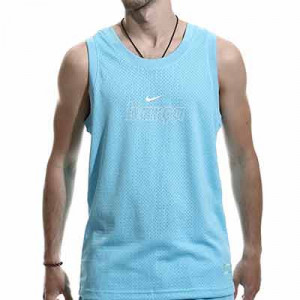 Camiseta tirantes Nike Barcelona Knit Beach Wash - Camiseta de tirantes Nike del FC Barcelona de la colección Beach Wash - azul celeste - miniatura frontal