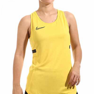 Camiseta tirantes Nike Dri-Fit Academy 21 mujer - Camiseta sin mangas de entrenamiento de fútbol para mujer Nike - amarilla - miniatura  frontal