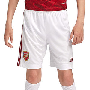 Short adidas Arsenal niño 2020 2021 - Pantalón corto infantil primera equipación adidas del Arsenal FC 2020 2021 - blanco - frontal
