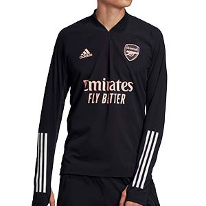 Sudadera adidas Arsenal entreno UCL 2020 2021 - Sudadera de entrenamiento adidas Arsenal FC de la Champions League 2020 2021 - negra - frontal