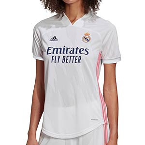 Camiseta adidas Real Madrid mujer 2020 2021 - Camiseta de mujer adidas de la primera equipación del Real Madrid 2020 2021 - blanca - frontal