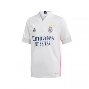 Camiseta adidas Real Madrid niño 2020 2021 - Camiseta primera equipación infantil adidas Real Madrid 2020 2021 - blanca - frontal