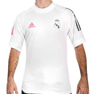 Camiseta adidas Real Madrid entreno 2020 2021 - Camiseta de entrenamiento adidas del Real Madrid 2020 2021 - blanca - frontal