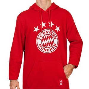 Sudadera adidas Bayern DNA Hoodie - Sudadera con capucha de paseo adidas del Bayern de Munich - roja - frontal