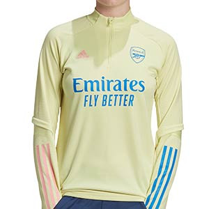 Sudadera adidas Arsenal mujer entreno 2020 2021 - Sudadera de entrenamiento de mujer del Arsenal 2020 2021 - amarilla - frontal