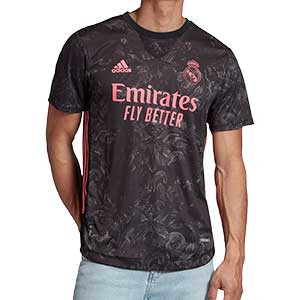 Camiseta adidas 3a Real Madrid authentic 2020 2021 - Camiseta adidas authentic tercera equipación Real Madrid 2020 2021 - negra - frontal