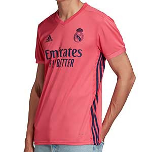 Camiseta adidas 2a Real Madrid 2020 2021 - Camiseta primera equipación adidas Real Madrid 2020 2021 - rosa - frontal