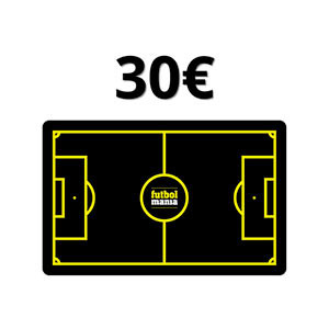 Tarjeta Regalo 30 euros futbolmania - Tarjeta Regalo de 30 euros en futbolmania - frontal