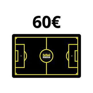 Tarjeta Regalo 60 euros futbolmania - Tarjeta Regalo de 60 euros en futbolmania - frontal