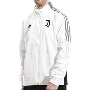 Cortavientos adidas Juventus All Weather - Chaqueta cortavientos con capucha adidas de la Juventus - blanca - frontal