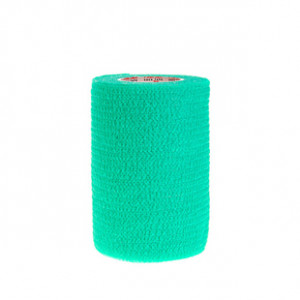 Venda adhesiva Prowrap Premier Sock 7,5cm x 4,5m - Venda elástica adhesiva para sujeción de espinilleras Premier Sock (7,5 cm x 4,5 m) - verde turquesa - frontal