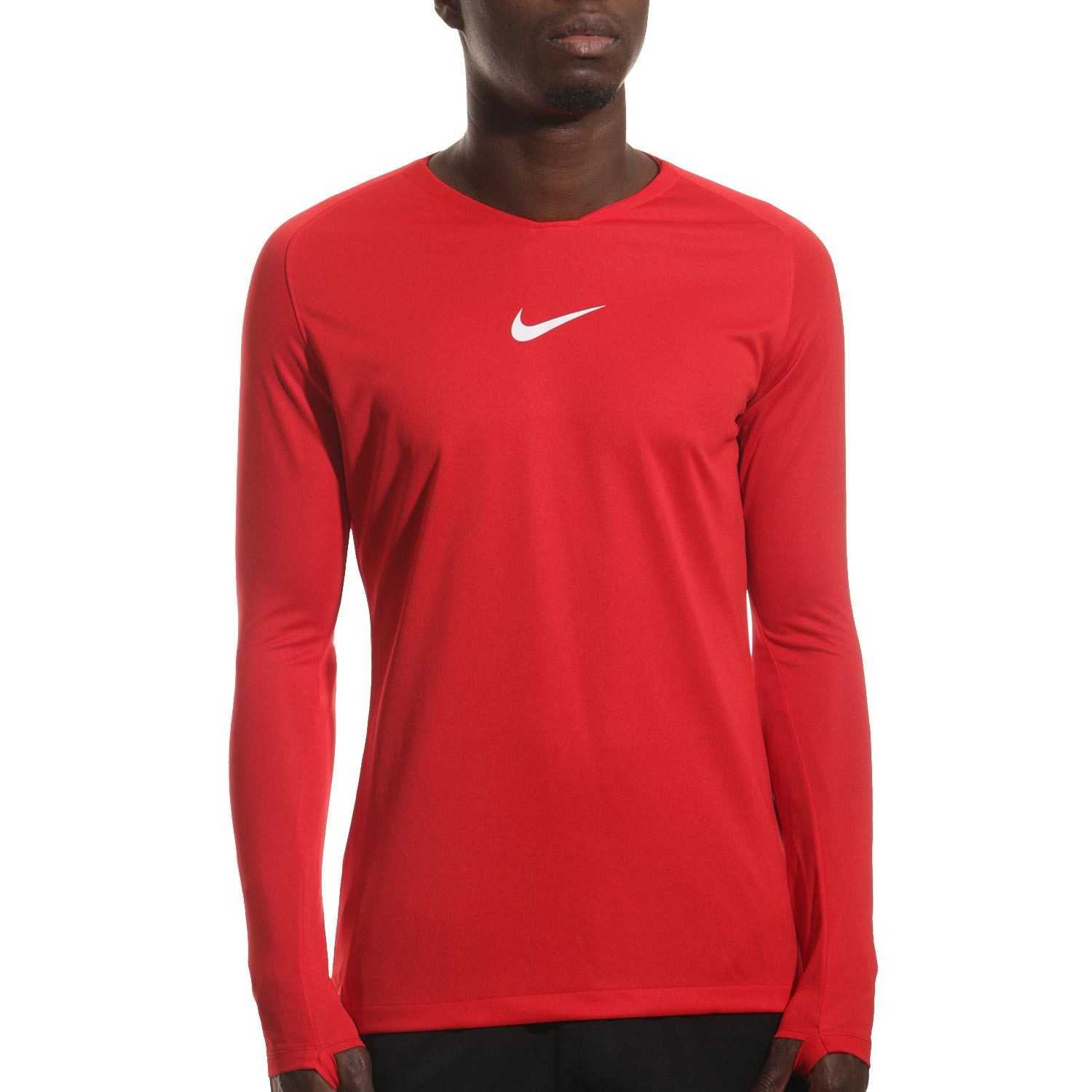 Camiseta térmica manga larga Nike roja |futbolmania