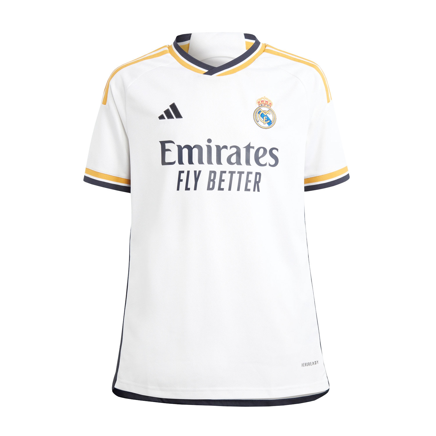Camiseta adidas Real Madrid niño 2023 2024 blanca