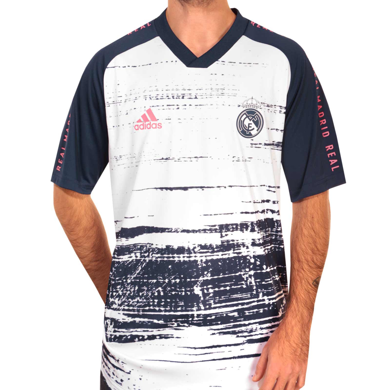 Camiseta Oficial del Real Madrid para Hombre Primera equipación 2020/2021 para Entrenamiento de fútbol Manga Corta