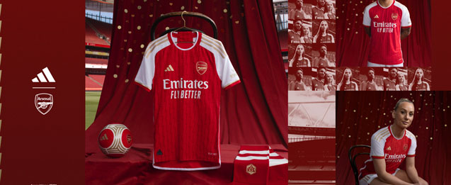 camiseta de la primera equipación del equipo Arsenal FC temporada 2023 2024