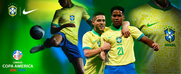 Camiseta 1a equipación selección Brasil Copa América 2024