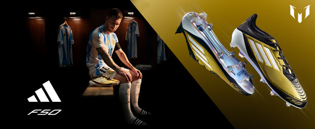botas adidas F50 coleccion Messi triunfo dorado para la copa america 2024