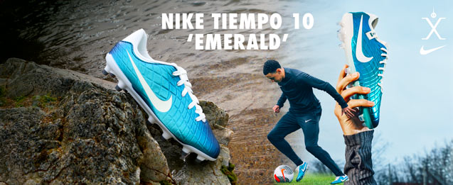 Botas de fútbol Nike Tiempo 10 X color esmeralda