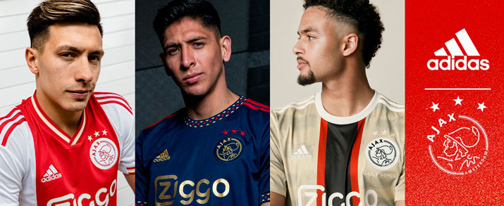 Camiseta primera, segundo y tercera equipación 2022 2023 Ajax para adulto.