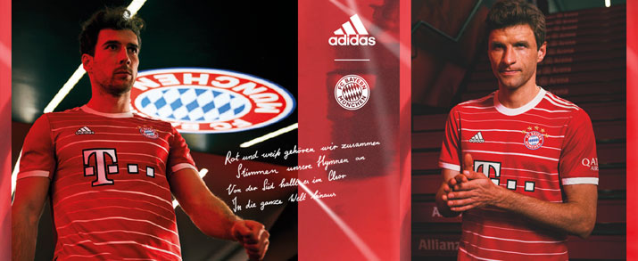 Camiseta adidas Bayern Munich primera equipación 22/23 para adulto.