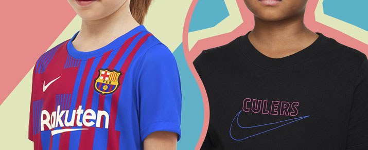 Ropa de fútbol calle para niño del equipo FC Barcelona temporada 2021 2022