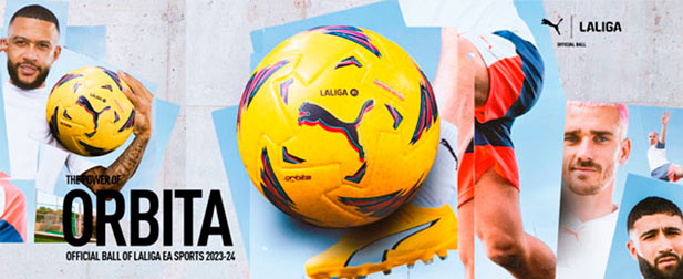 balon Puma LaLiga temporada 2023 2024 color blanco 