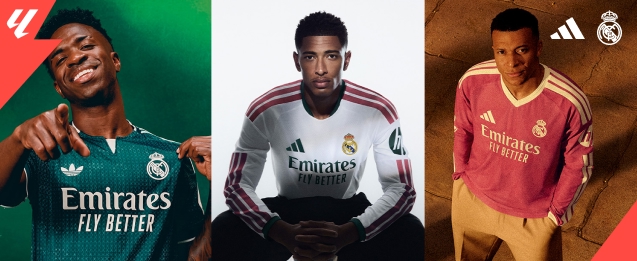 Primera, segunda y tercera equipación del Real Madrid, temporada 2026-2027