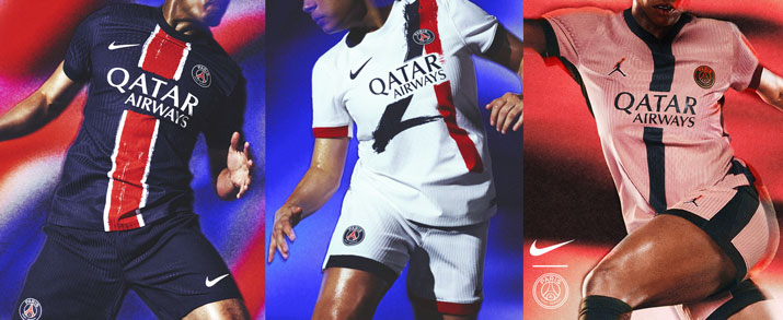 Camisetas fútbol Nike equipo Paris Saint Germain 2024-2025, primera, segunda y tercera equipación para niño