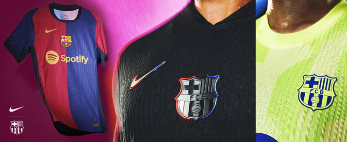 Camisetas del FC Barcelona primera, segunda y tercera equipación temporada 2024-2025 para niño