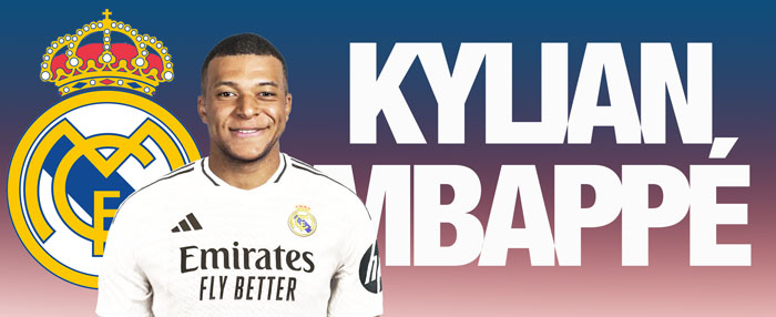 Bodegón de productos del jugador del real Madrid Kylian Mbappé temporada 24-25