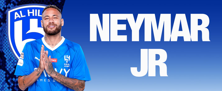 Bodegón de productos de fútbol de la colección Neymar Jr 2024