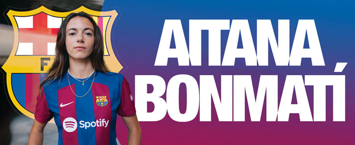 Productos de la jugadora Aitana Bonmatí del FC Barcelona temporada 2023-2024