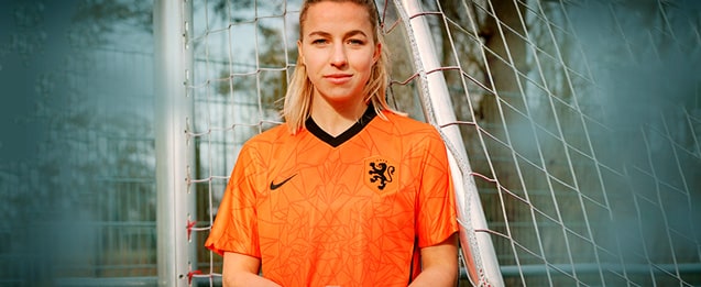 Camiseta infantil primera equipación Nike selección Holanda 2020 2021 - naranja