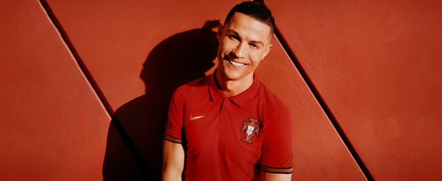 Camiseta infantil primera equipación selección de Portugal 2020 2021 - roja